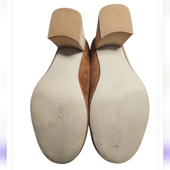 Jeffrey Campbell x Free People Delta Rust Suede Block Wood Heel Ankle Strap Boho - Picture 12 of 13